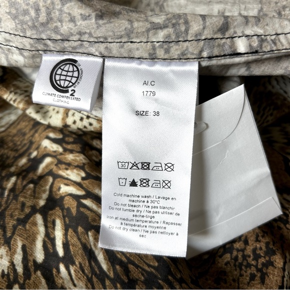 Nwt GANNI Tiger’s Eye Poplin Wrap Dress - Picture 9 of 15